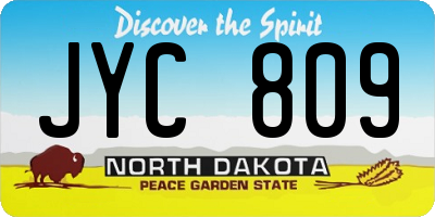 ND license plate JYC809