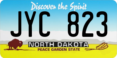 ND license plate JYC823