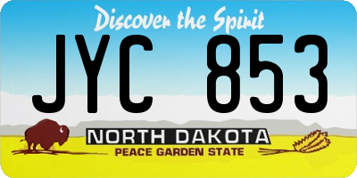 ND license plate JYC853