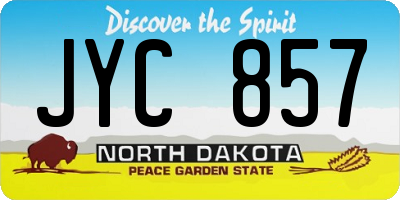 ND license plate JYC857