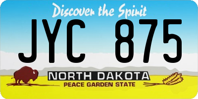 ND license plate JYC875