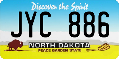 ND license plate JYC886