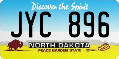 ND license plate JYC896