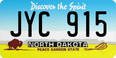 ND license plate JYC915