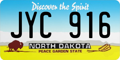ND license plate JYC916