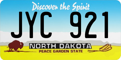 ND license plate JYC921
