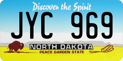ND license plate JYC969