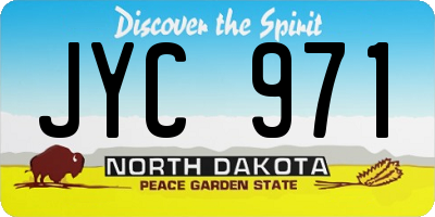 ND license plate JYC971