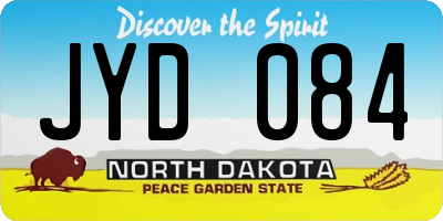 ND license plate JYD084