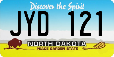 ND license plate JYD121