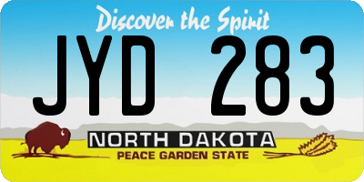 ND license plate JYD283