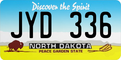 ND license plate JYD336
