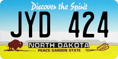 ND license plate JYD424