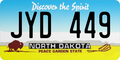 ND license plate JYD449