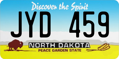ND license plate JYD459