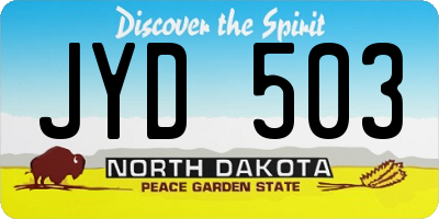 ND license plate JYD503