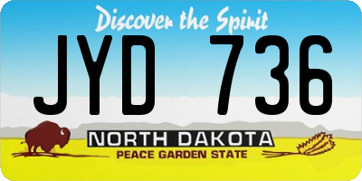 ND license plate JYD736
