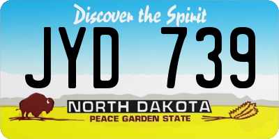 ND license plate JYD739