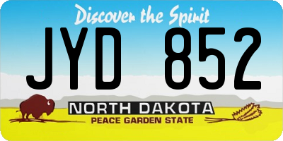 ND license plate JYD852