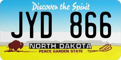 ND license plate JYD866