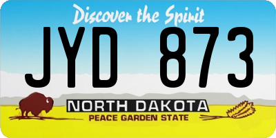 ND license plate JYD873