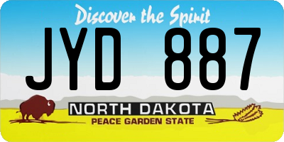 ND license plate JYD887