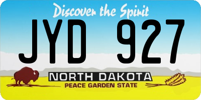 ND license plate JYD927