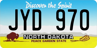 ND license plate JYD970
