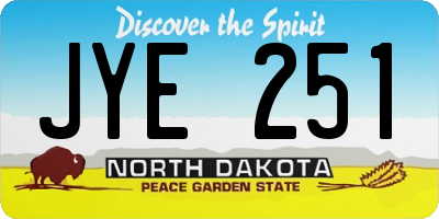 ND license plate JYE251