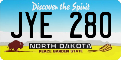ND license plate JYE280