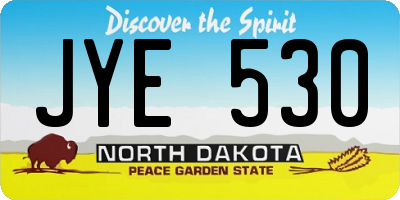 ND license plate JYE530