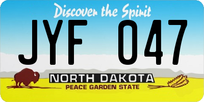 ND license plate JYF047