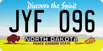 ND license plate JYF096