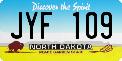 ND license plate JYF109