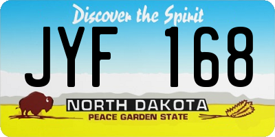 ND license plate JYF168