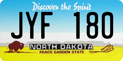 ND license plate JYF180