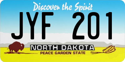 ND license plate JYF201