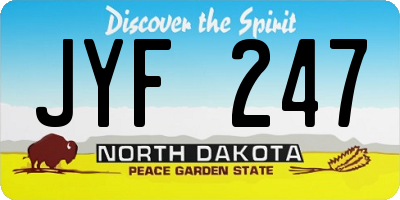 ND license plate JYF247