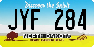 ND license plate JYF284