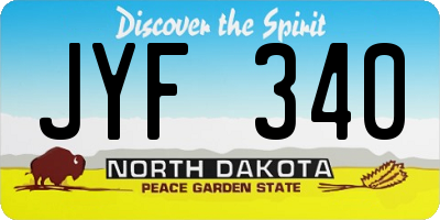 ND license plate JYF340