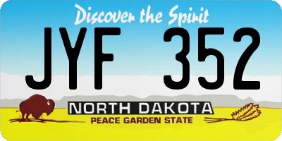 ND license plate JYF352