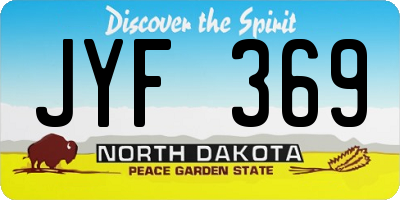 ND license plate JYF369