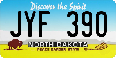 ND license plate JYF390