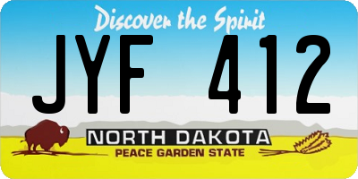 ND license plate JYF412