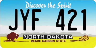 ND license plate JYF421