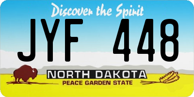 ND license plate JYF448