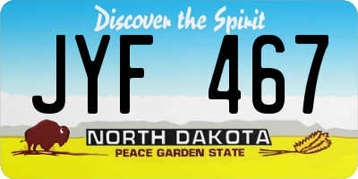 ND license plate JYF467