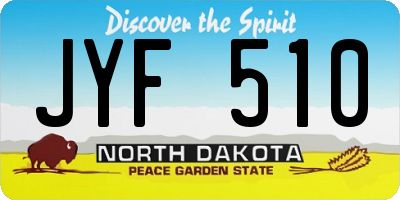 ND license plate JYF510