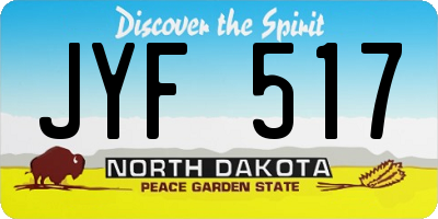 ND license plate JYF517