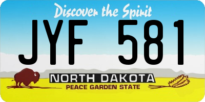 ND license plate JYF581